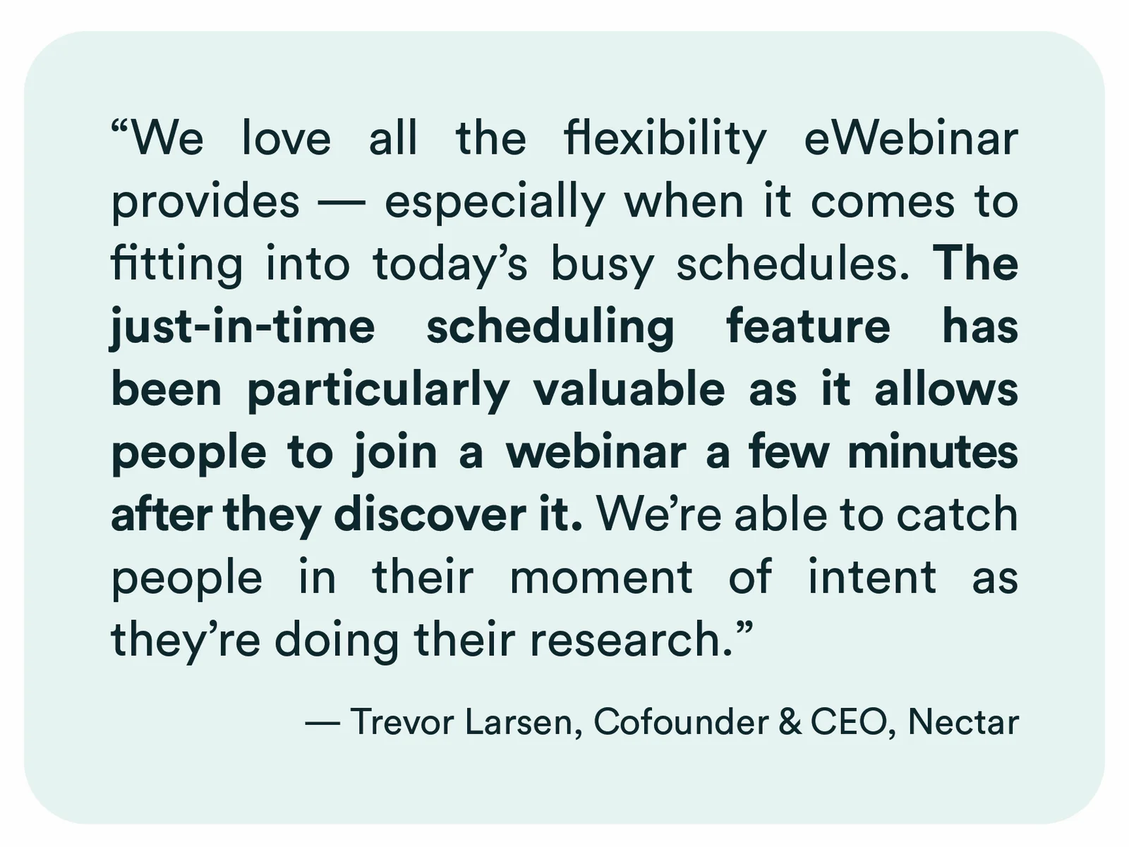 Trevor Larsen quote