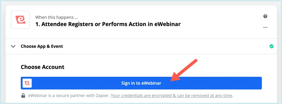 Screenshot 6 for How can I use Zapier to integrate eWebinar with other products?