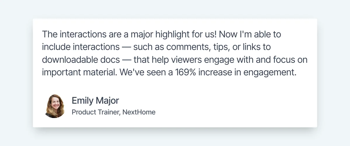 Review by Emily Major on interactions