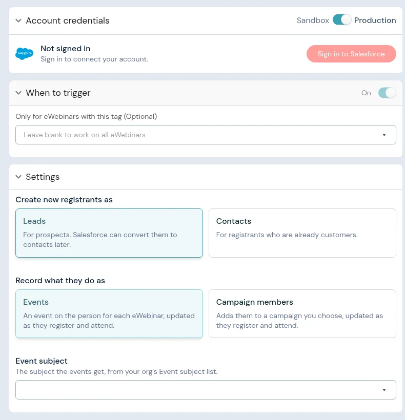 salesforce integration setup