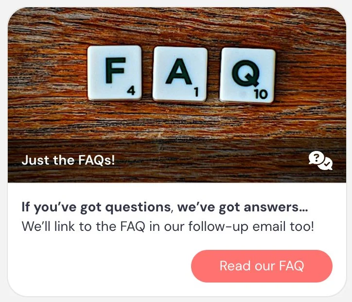 Just the FAQs link interaction