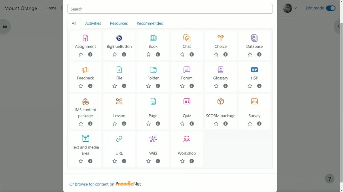 Moodle creation flow