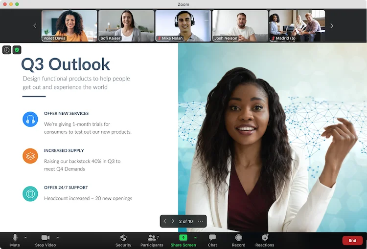 Zoom Webinar Room
