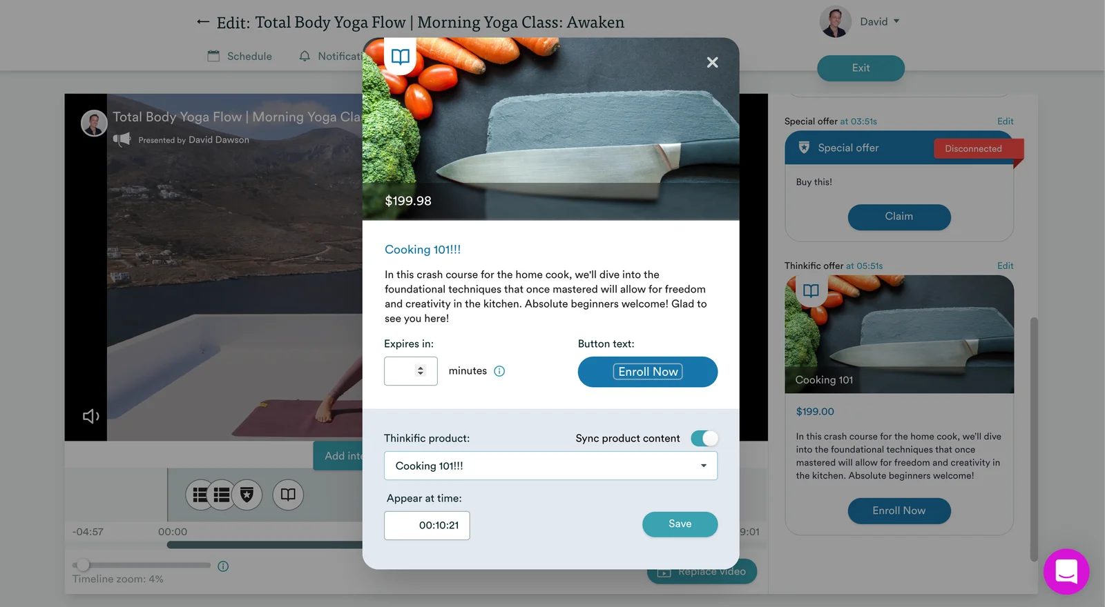 Screenshot 6 for What is the eWebinar integration with Thinkific and how do I set it up? + Thinkific FAQ