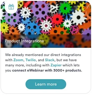 eWebinar Link interaction