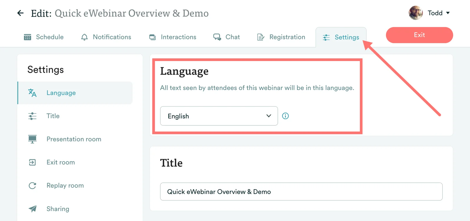 supported languages in eWebinar