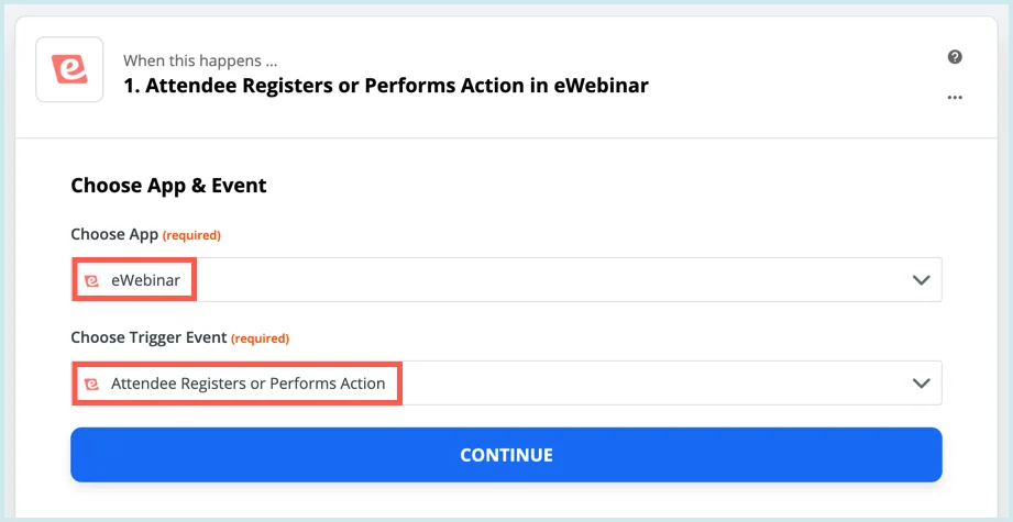 Screenshot 5 for How can I use Zapier to integrate eWebinar with other products?