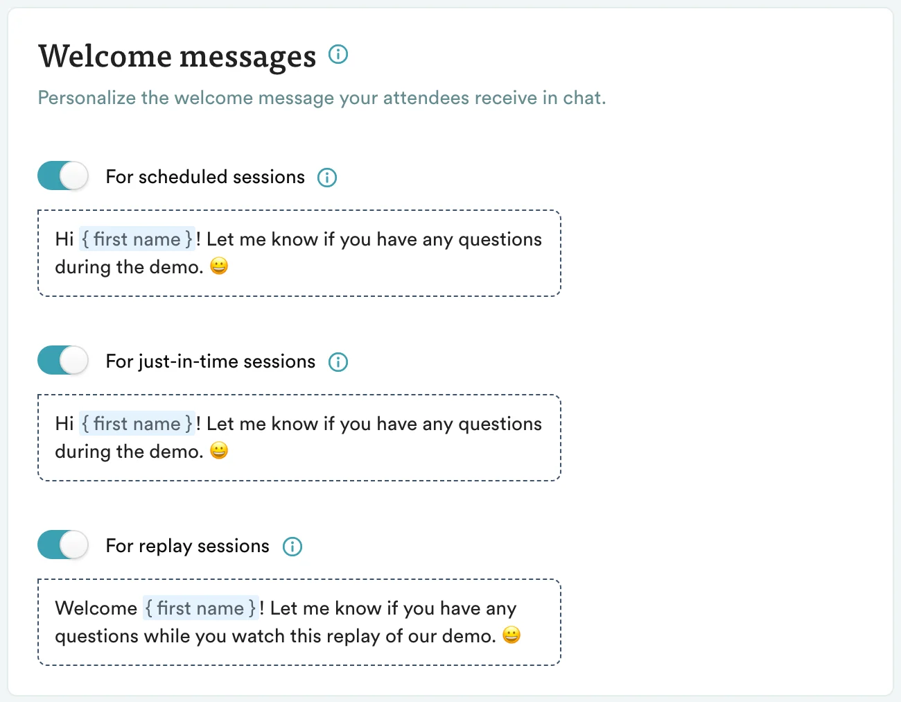 Screenshot 5 for How do I set up chat when creating an eWebinar?