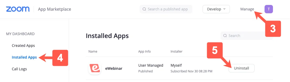 Screenshot 2 for What is eWebinar's integration with Zoom and how do I set it up?