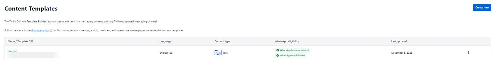 Screenshot 5 for How to use eWebinar's Twilio integration to send messages over WhatsApp?