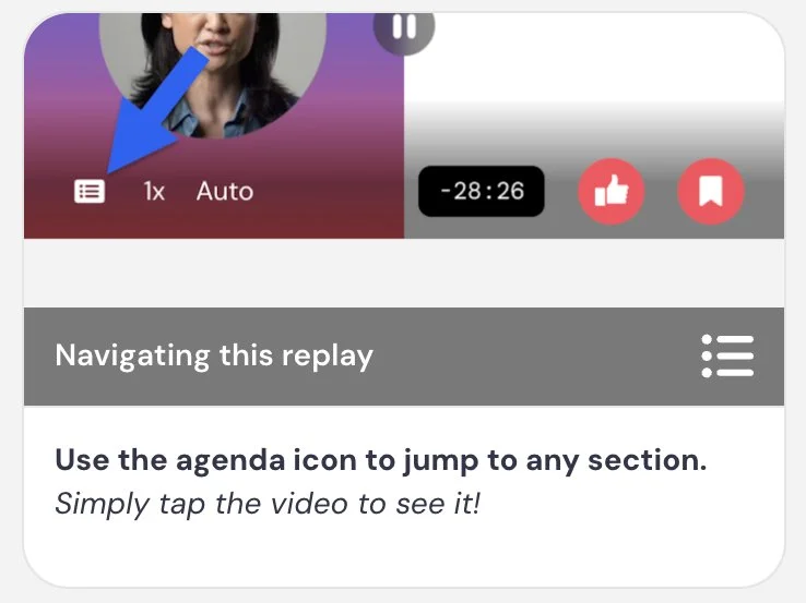 Navigating this replay tip — mobile version