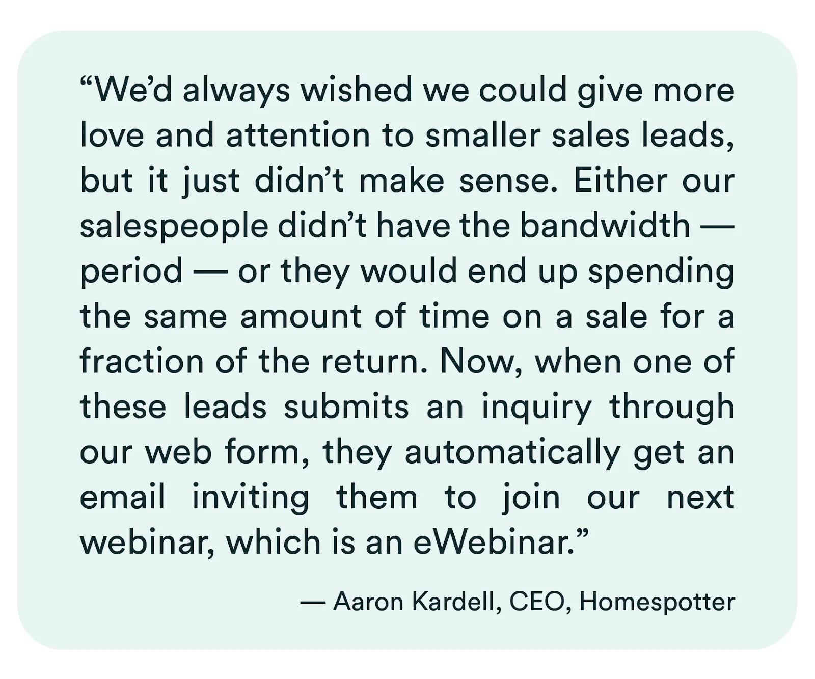 HomeSpotter testimonial