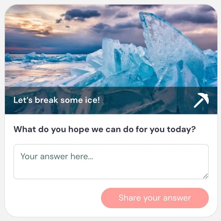 Let’s break some ice question interaction
