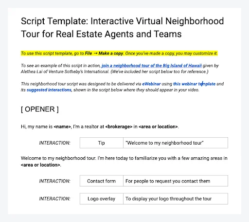 Script Template