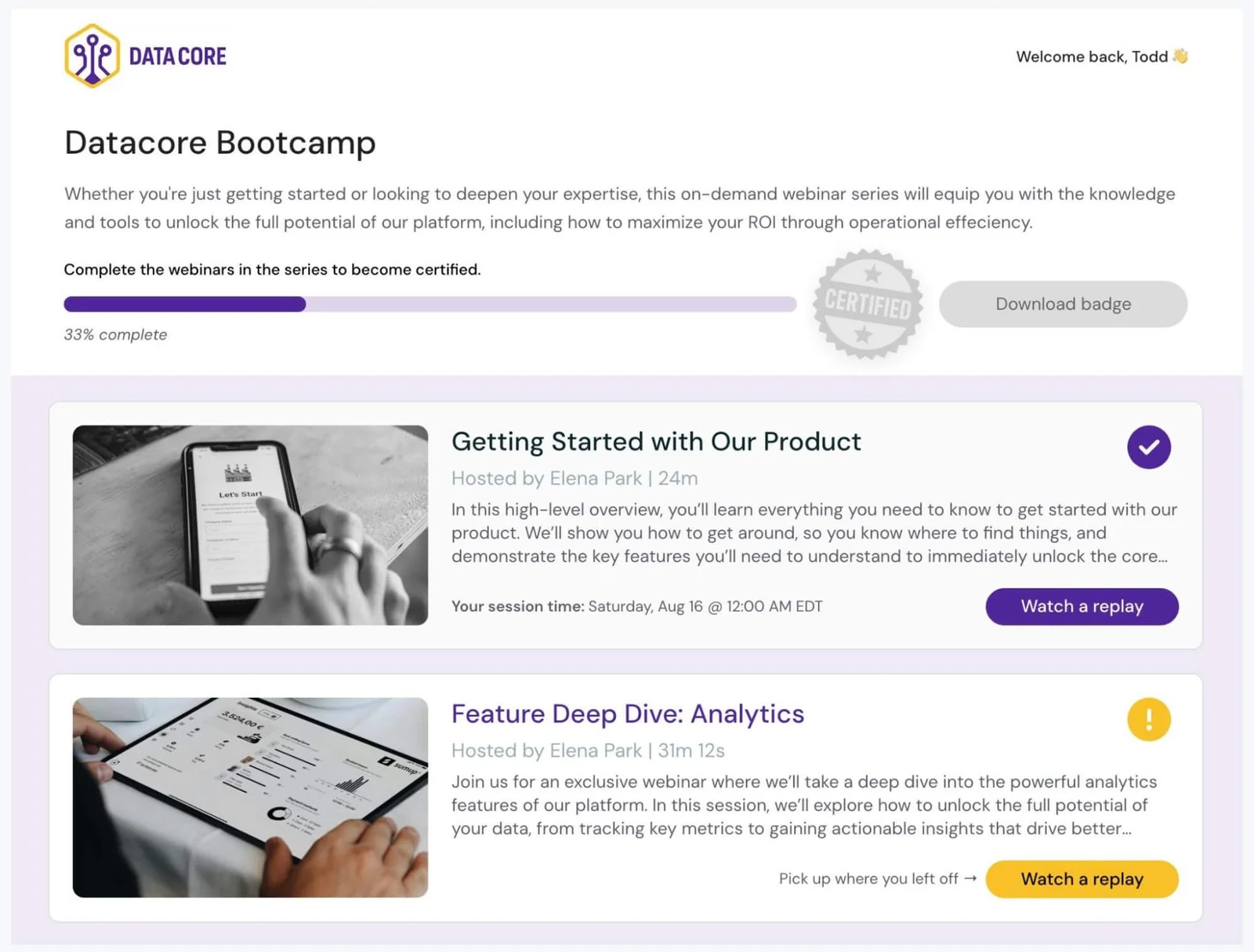 eWebinar: Creating Datacore Bootcamp Series