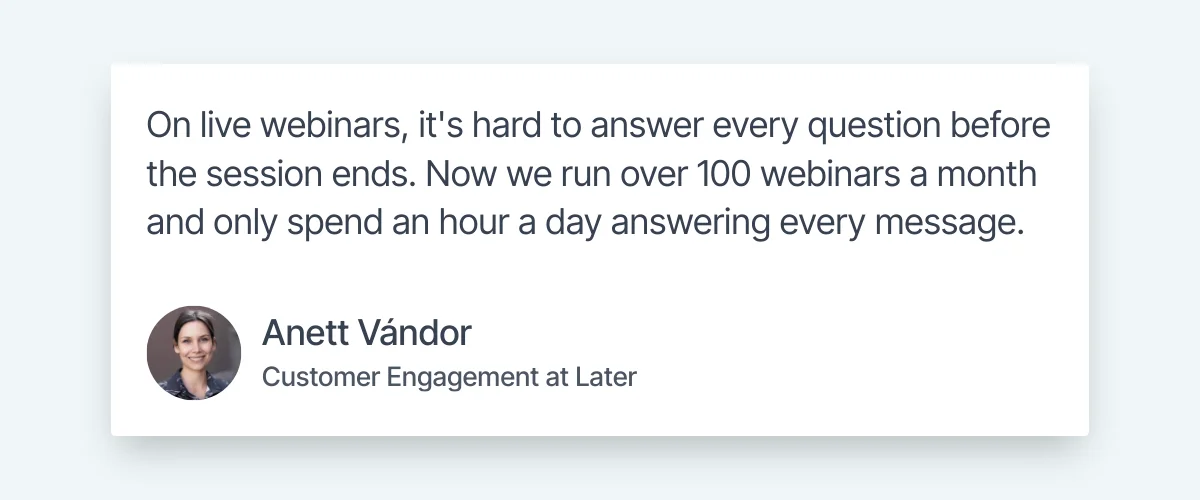 Review by Anett Vandor on answering questions