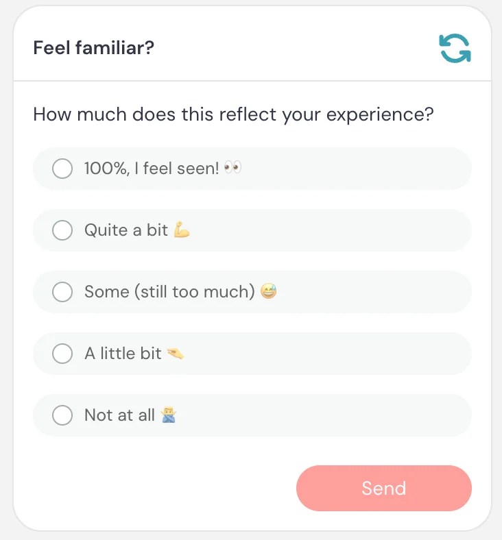 Feel familiar poll interaction