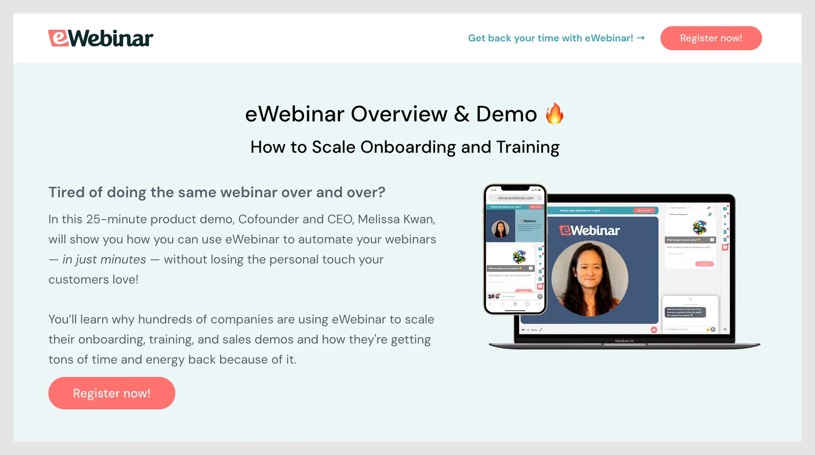 eWebinar landing page