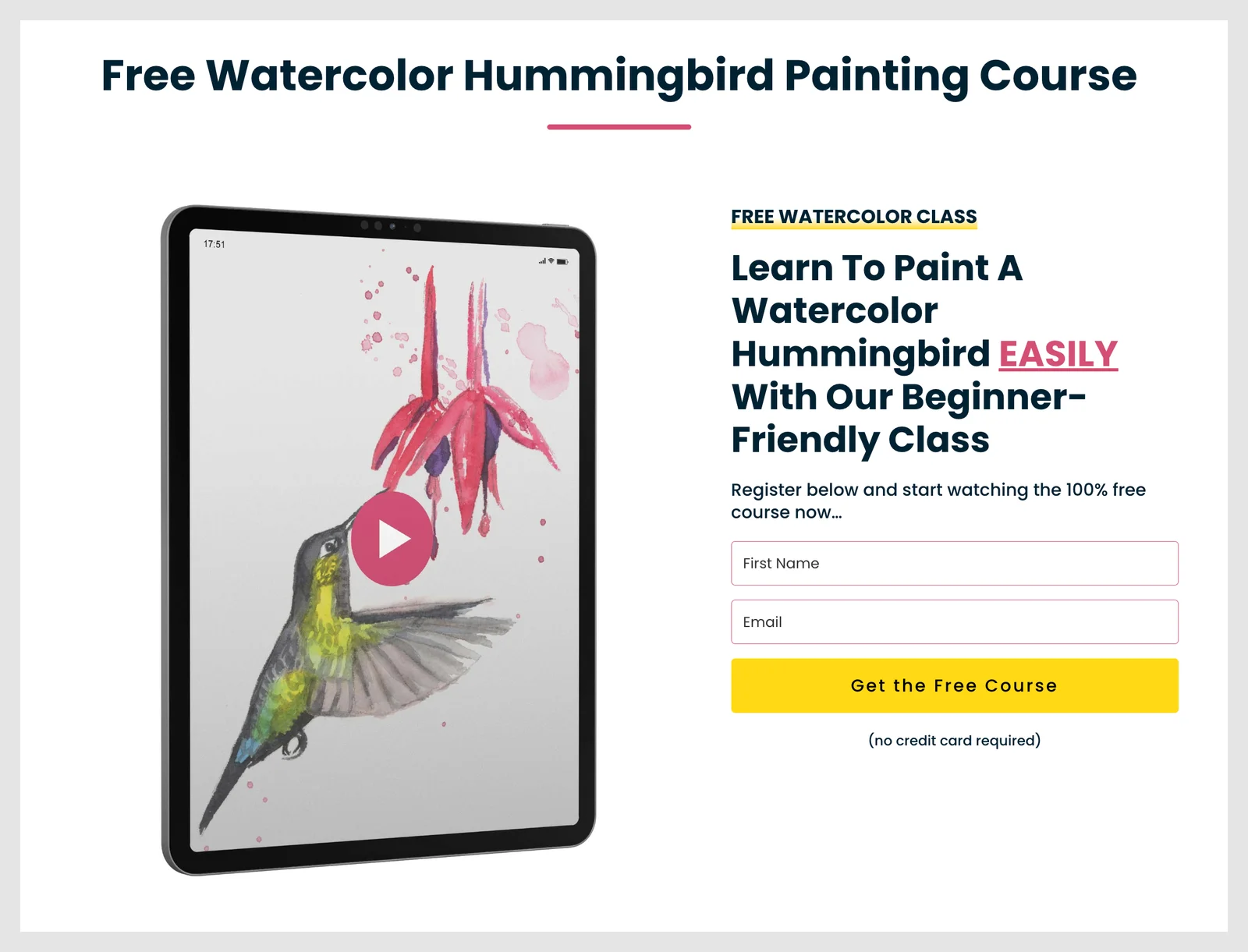 Custom landing page