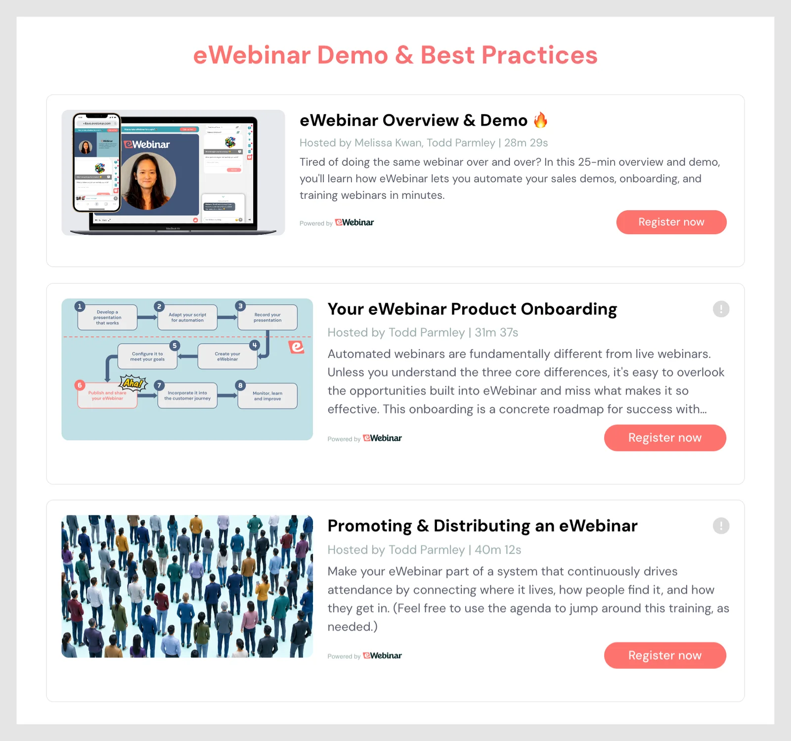 Webinar library