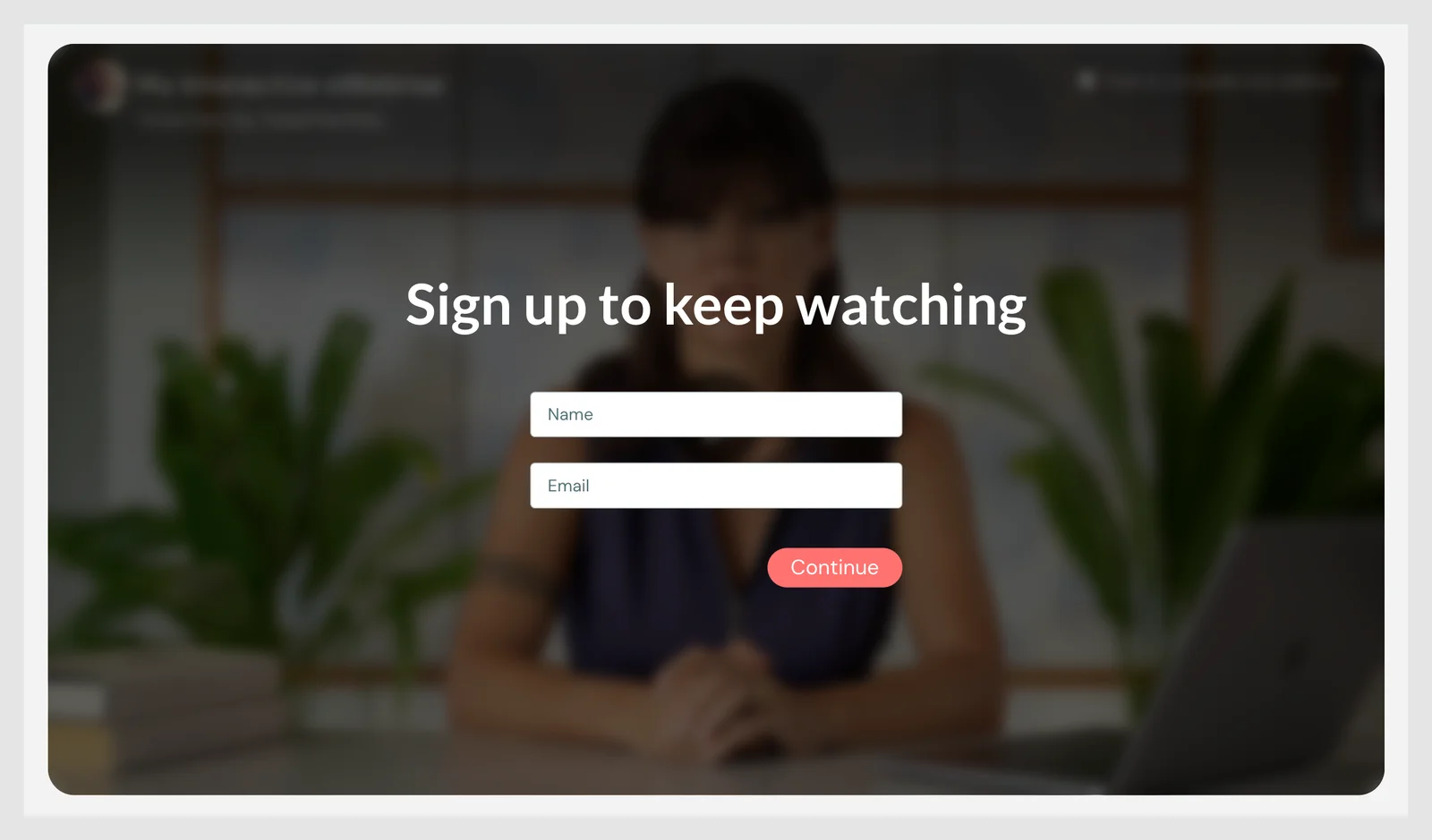 In-video registration