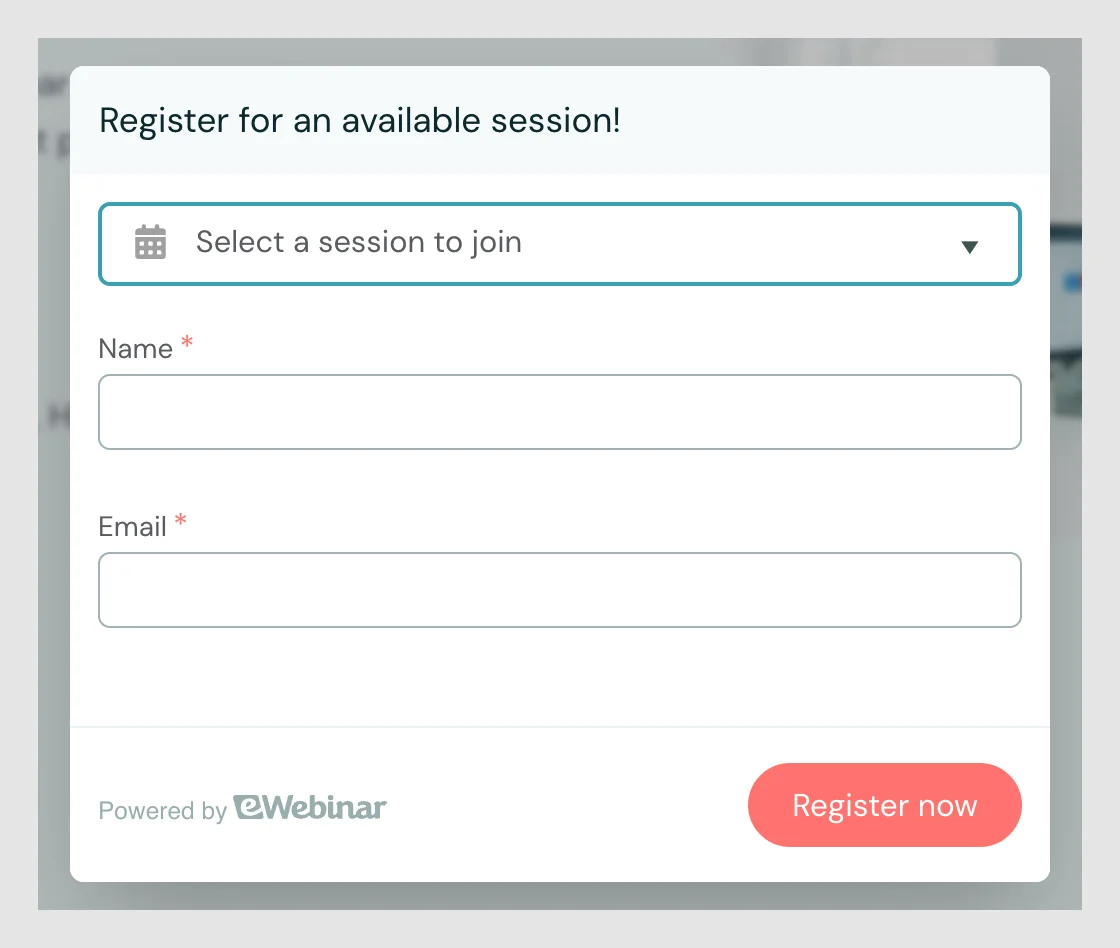 Registration form