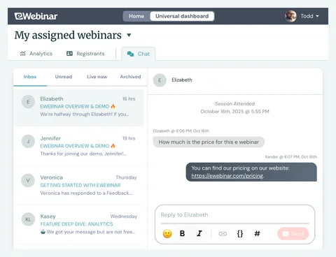 Universal Chat inbox