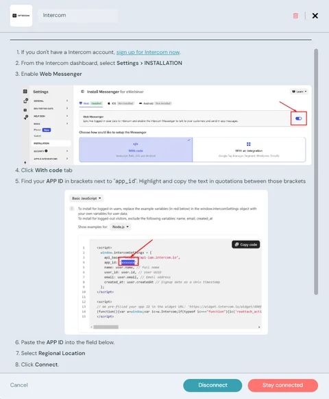 Intercom-integration-modal