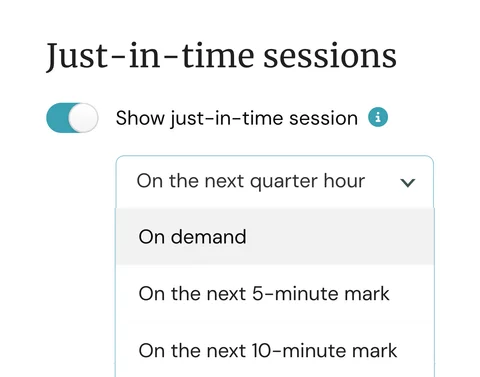 On-demand and just-in-time eWebinar sessions