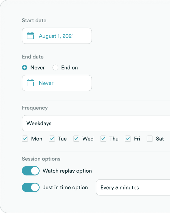 Flexible scheduling for agent webinars