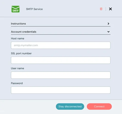 Sending notification emails through an SMTP provider