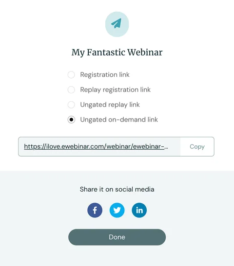 Sharing an ungated eWebinar