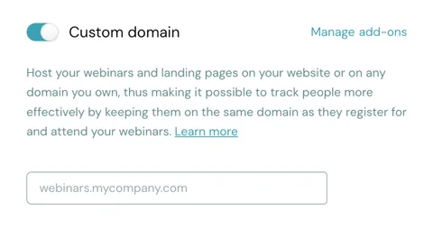 Custom domain settings