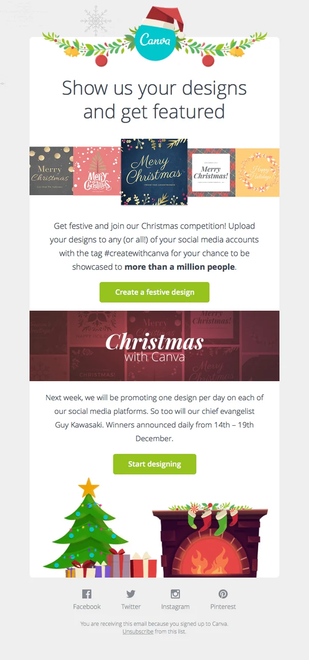 Canva email example