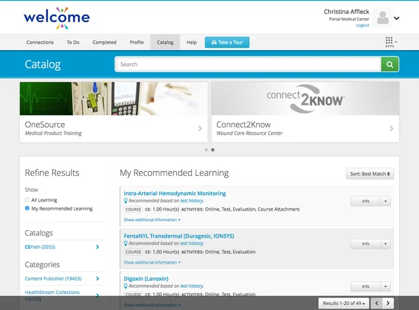 HealthStream homepage