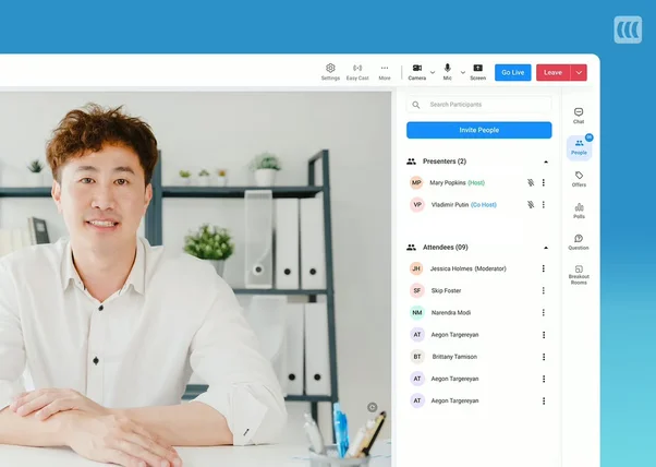 LiveWebinar homepage