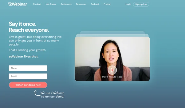 eWebinar homepage