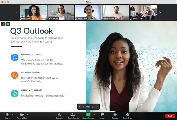 Zoom Webinar Room