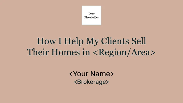 Slide deck template title slide