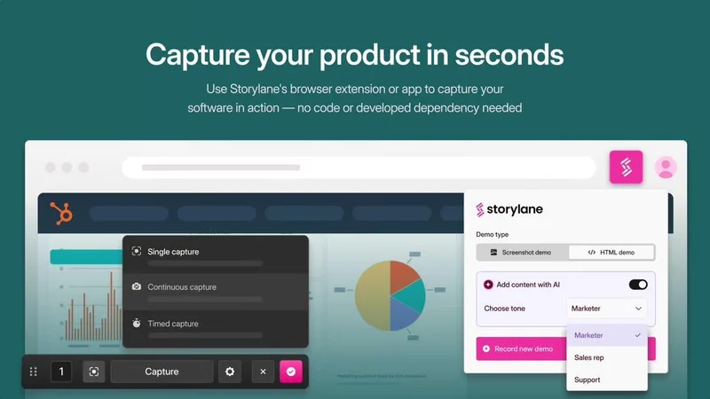 Storylane click-through tour demo showing silent sandbox experience