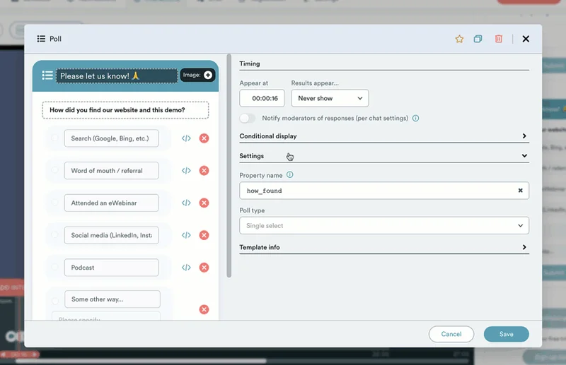 What is conditional display logic and how - eWebinar Help