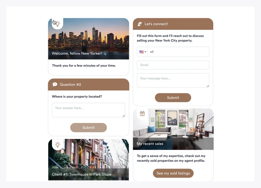 Seller lead magnet interactions