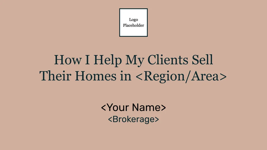 Slide deck template title slide