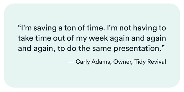 Carly Adams eWebinar testimonial