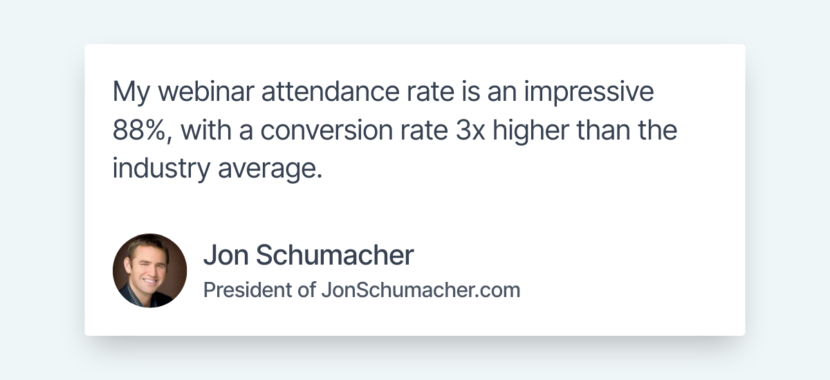 Review by Jon Schumacher on Attendance