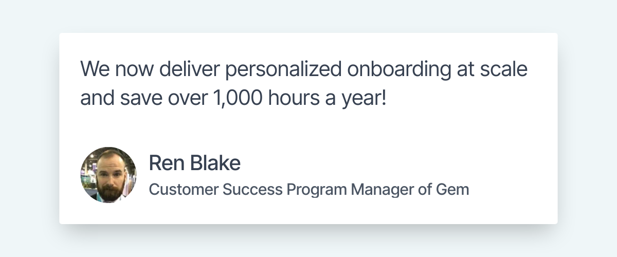 Review by Ren Blake on Onboarding