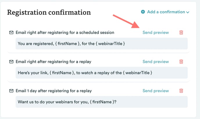Test Webinar Registration confirmation