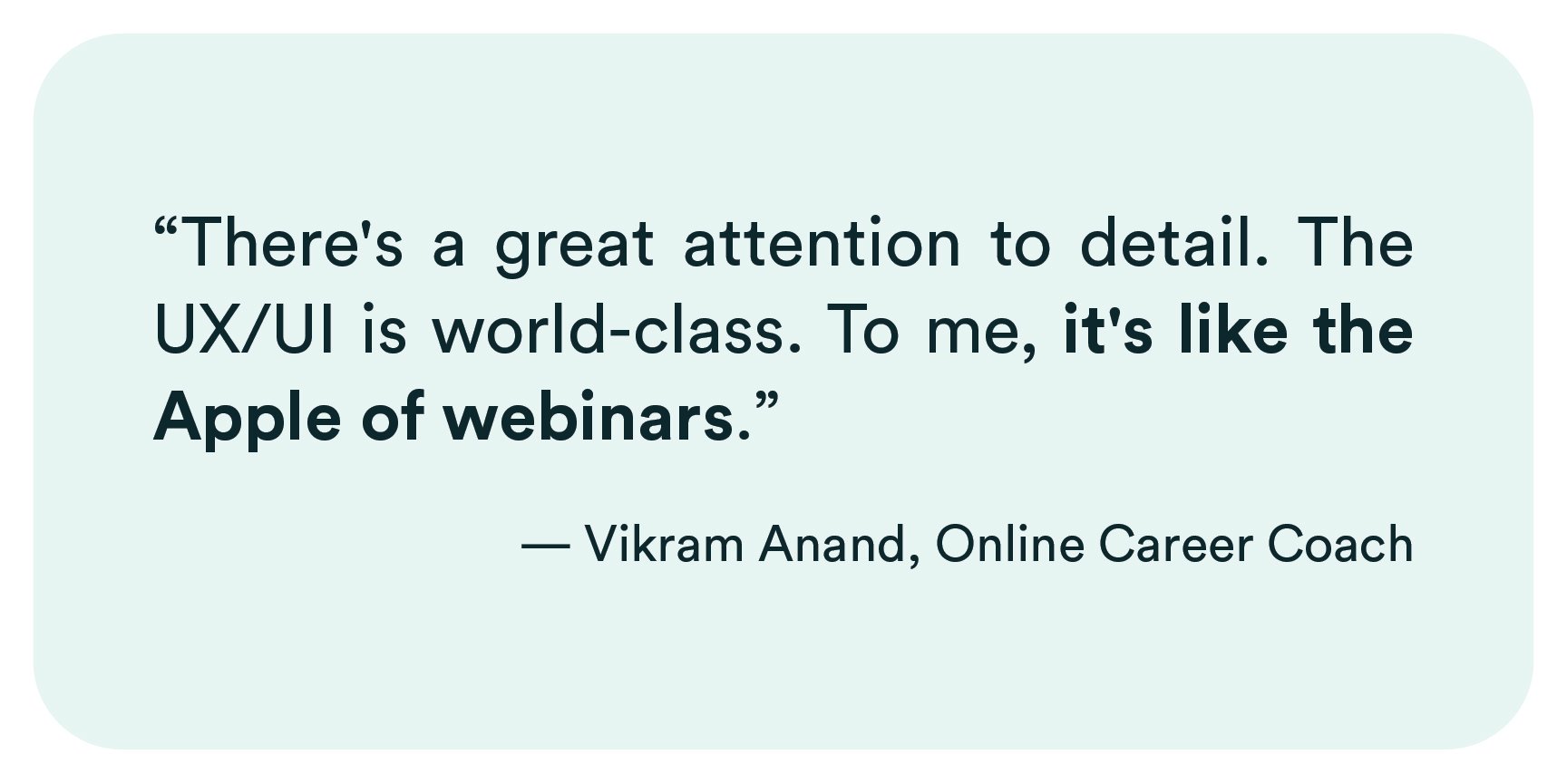 Vikram Anand eWebinar Testimonial