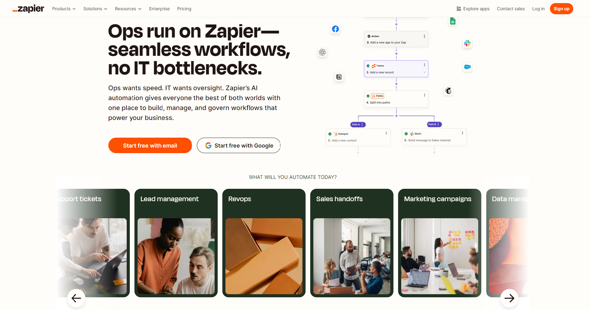 Zapier-homepage