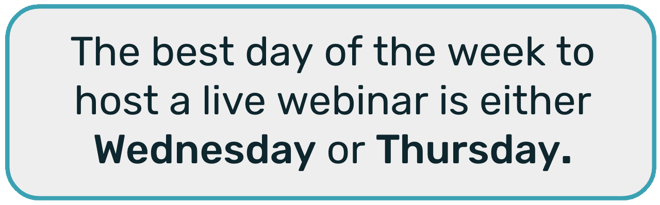 The best days of the week to host a webinar
